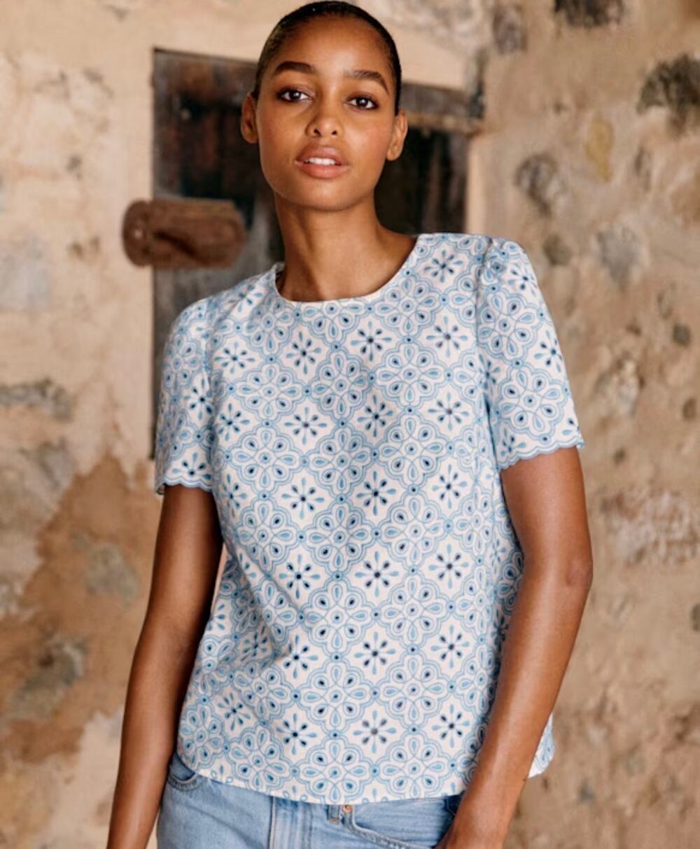 Sézane Blouse Eyelet